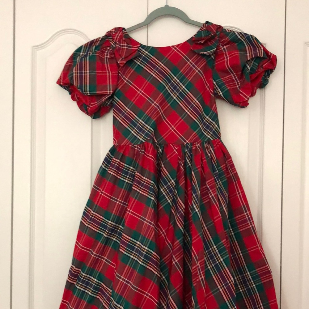 Plaid Puff Sleeve Dress, Holiday Dress, from Janie and Jack. Size 12 NWT